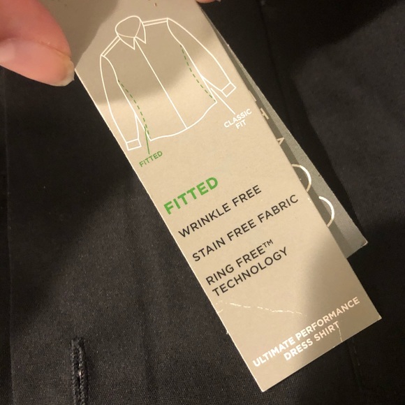 Long sleeve black button down dress shirt. - Picture 4 of 5